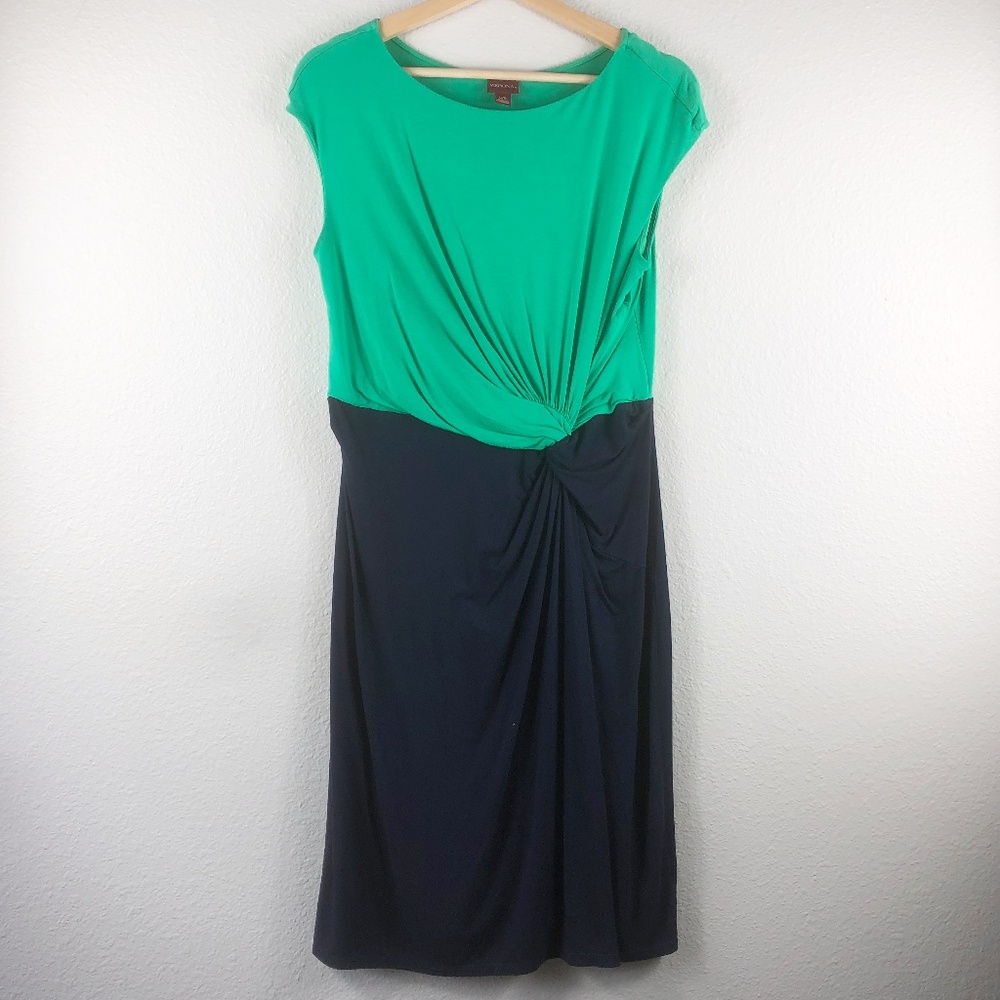 Merona Front Knot Color Block Dress Large